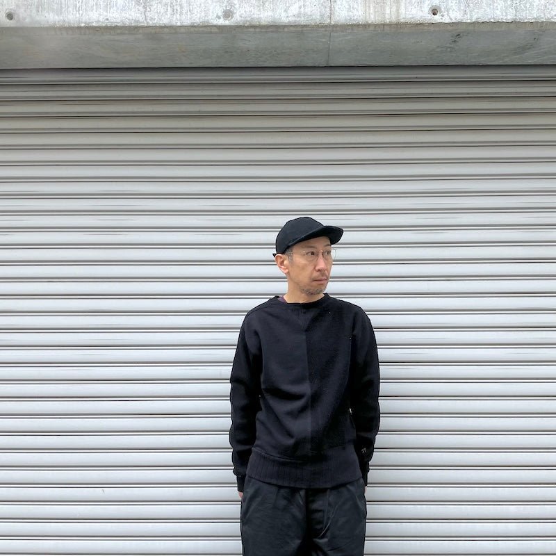 Nigel Cabourn ナイジェルケーボン ARMY CREW JERSEY MIX BLACK IVORY