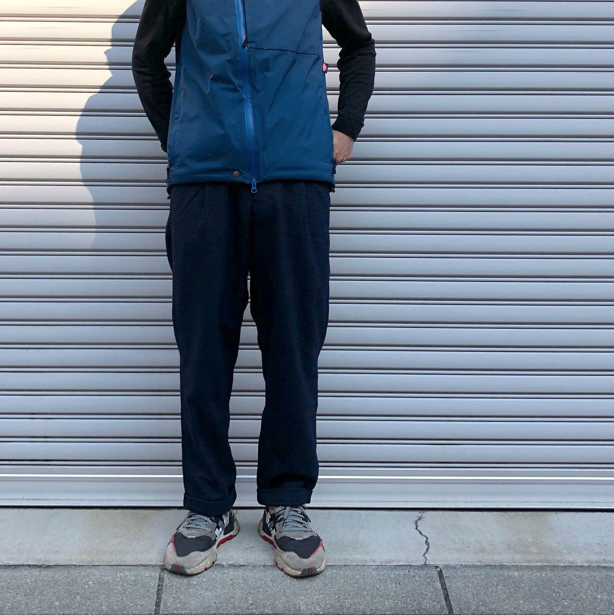 GRAMICCI グラミチ WOOL BLEND TUCK TAPERED PANTS 