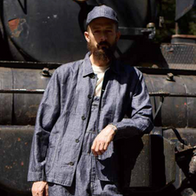 Load image into Gallery viewer, -〔MAN &amp; WOMAN〕-　　Nigel Cabourn ナイジェルケーボン LYBRO ライブロ　　CHORE JACKET  LINEN DENIM