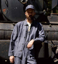 画像をギャラリービューアに読み込む, -〔UNISEX〕-　　Nigel Cabourn ナイジェルケーボン LYBRO ライブロ　　WORK CAP  LINEN DENIM