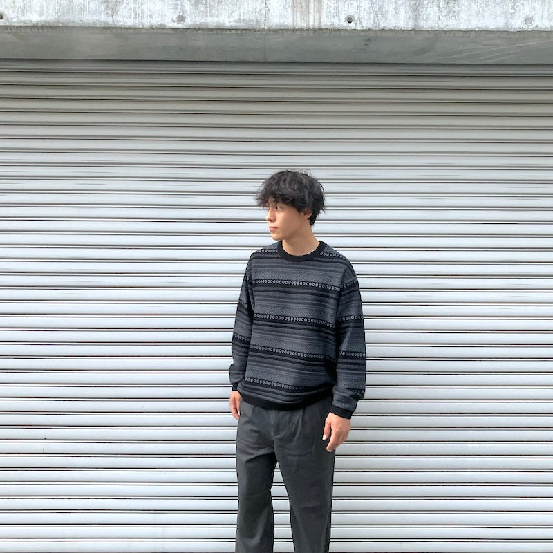 -〔MAN〕-　　WHITE MOUNTAINEERING ホワイトマウンテニアリング　　　STRIPE JACQUARD PULLOVER