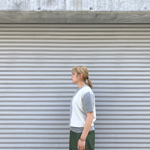 -〔WOMAN〕-　　Nigel Cabourn ナイジェルケーボン　　ARMY CREW JERSEY MIX  SHORT SLEEVE