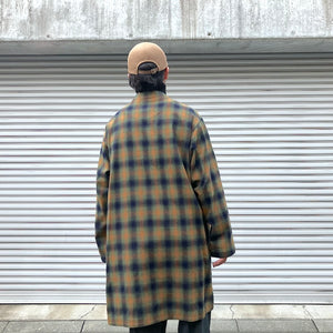 -〔MAN〕-　　WHITE MOUNTAINEERING ホワイトマウンテニアリング　　　WIDE GUSSET SLEEVE OMBRE CHECK SHOP COAT