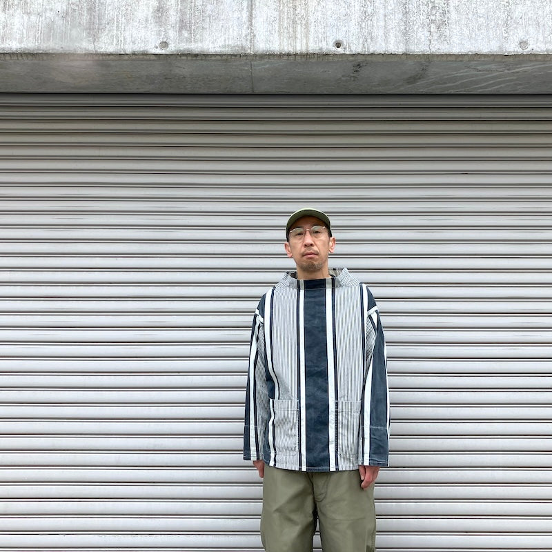 -〔UNISEX〕-　　Nigel Cabourn LYBRO ナイジェルケーボン ライブロ 　　WORKWEAR SMOCK STRIPE