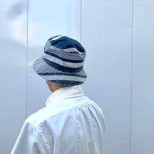 画像をギャラリービューアに読み込む, -〔UNISEX〕-　　Nigel Cabourn ナイジェルケーボン LYBRO　　BUCKET HAT  STRIPE