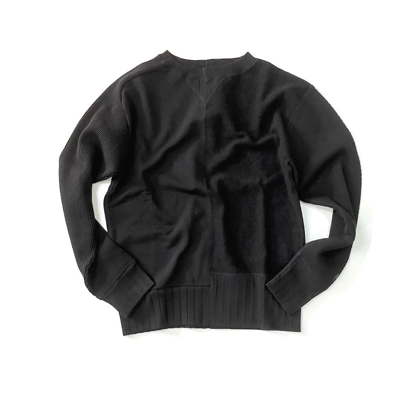 Nigel Cabourn ナイジェルケーボン ARMY CREW JERSEY MIX BLACK IVORY 