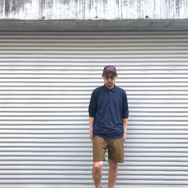 アルクフェニックス インターセクトポロシャツ メリノウール　Lサイズ ネイビー アルクフェニックス インターセクトポロシャツ メリノウール L