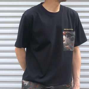 -〔MEN'S〕-　　 WHITE MOUNTAINEERING ホワイトマウンテニアリング 　WAVE CAMOUFLAGE PATTERN CONTRASTED T-SHIRT