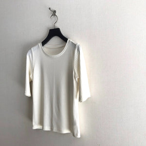 -〔WOMEN'S〕-　　WHYTO ホワイト　　SILK BREND PULLOVER TOP